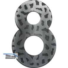 Hausnummer 8 - H�he 120 mm, Schmiedeeisen schwarz verzinkt