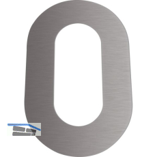 Hausnummer 0 - H�he 120 mm, mit 2 Gewindenocken M5, Edelstahl