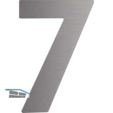 Hausnummer 7 - H�he 120 mm, mit 2 Gewindenocken M5, Edelstahl