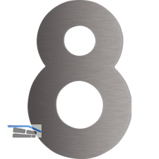 Hausnummer 8 - H�he 120 mm, mit 2 Gewindenocken M5, Edelstahl