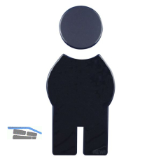 Symbol Mann selbstklebend, 71,5 x 150 mm, Nylon tiefschwarz