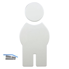 Symbol Mann selbstklebend, 71,5 x 150 mm, Nylon reinwei�
