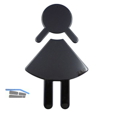 Symbol Frau selbstklebend, 87 x 150 mm, Nylon tiefschwarz