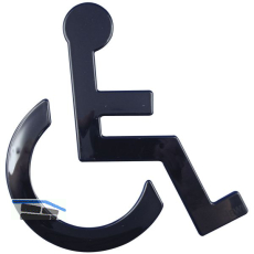 Symbol Rollstuhl selbstklebend, 135 x 150 mm, Nylon tiefschwarz