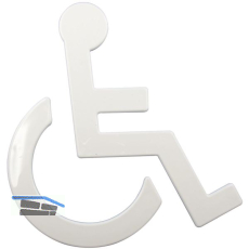 Symbol Rollstuhl selbstklebend, 135 x 150 mm, Nylon reinwei�