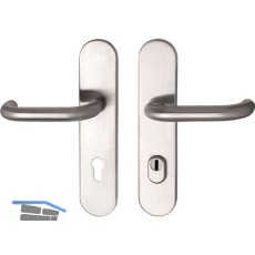 GRUNDMANN Sicherheits-Dr�ckergarnitur 1752 U-Form, KZS, RC2, Edelstahl matt