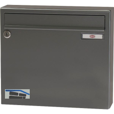 RENZ Aufh�ngebriefkasten SERIE 17 - 370 x 330 x 100, graualuminium RAL 9007