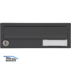 RENZ Ersatzt�re f�r Hausbrieffachanlage 300 x 110 mm, basaltgrau RAL7012
