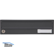 RENZ Ersatzt�re f�r Hausbrieffachanlage 395 x 110 mm, basaltgrau RAL 7012