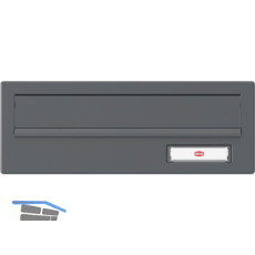 RENZ Frontplatte kombinierbar, eckig, 300 x 110 mm, Stahl anthrazitgrau RAL 7016