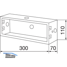 RENZ Abdeckkasten 300/110/70, Stahl verzinkt