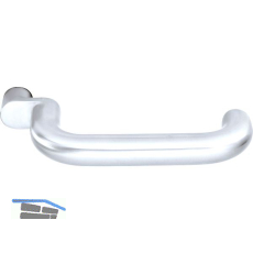 OGRO Dr�ckerlochteil PREMIUM 8100 A - ohne Rosette, 23,5 mm, silber eloxiert