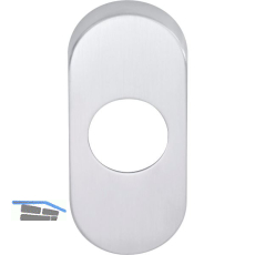 OGRO Dr�ckerrosette PREMIUM 6620 - oval o. Hochhaltefeder, 20 mm, Edelst. matt