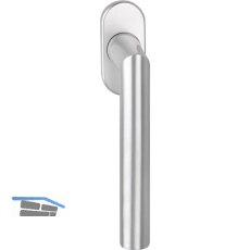 OGRO Fenstergriff PREMIUM 4906SO - verdeckt geschr., VK 7 x 20 - 40, silber elox