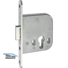 WG Einstemm-Riegelschloss WG 48 R PZ, DM 70 mm, Edelstahl-Effekt