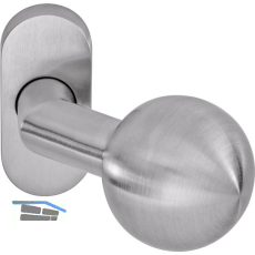 OGRO T�rknopf RENOVI 3548 VO, Rosette 30x68x10,gekr�pfter Knopf,silber eloxiert