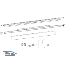 HAUTAU ATRIUM HKS 200Z/160S/SP Schienen-Set, FFB 1651-2000 mm, silber
