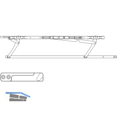 HAUTAU ATRIUM SP komfort Gleitscheren-Set, FFB 901-1250 mm, links