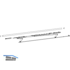 HAUTAU ATRIUM SP Gleitscheren-Set, Halteschiene, FFB 901-1250 mm, wei�, rechts