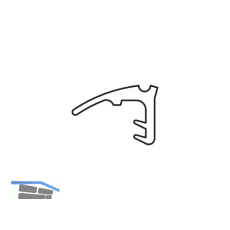 HAUTAU ATRIUM HS Dichtung Nr.1, oben f�r F�hrungsschiene, L=6,50 M, schwarz