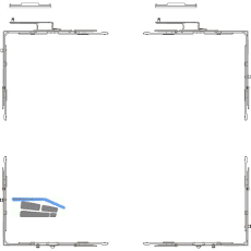HAUTAU ATRIUM HKS 180/150 Z/E Grundkarton Eckumlenkung Versatz 9 mm rechts