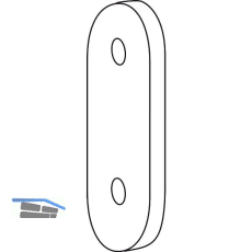 HAUTAU ATRIUM HS Unterlegplatte f�r Riegelbolzen, St�rke 0,5 mm, Stahl verzinkt