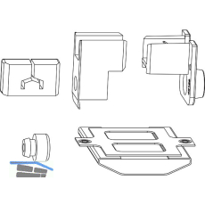 MACO HS Zubeh�r f. F�hrung oben univ. nieder, 68/23, Schema D, schwarz (101314)