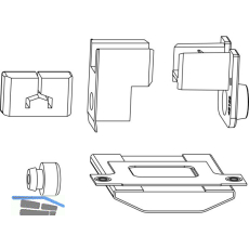 MACO HS Zubeh�r f. F�hrung oben univ. nieder, 68/28, Schema A, schwarz (101311)