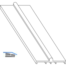 MACO HS Laufschiene unten flach, H=5 mm, silber, L=5000 mm (N20215)