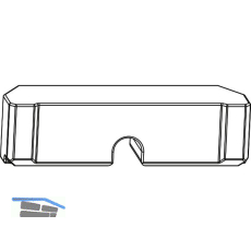 MACO HS Dichtungsst�ck f�r Laufschiene unten flach Holzschwelle, schwarz