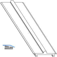 MACO Fiber-Therm Laufschiene unten flach, H=5 mm, L=5000 mm, Alu silber (454812)