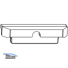 MACO Fiber-Therm Dichtungsst�ck f�r Laufschiene flach, silber (454857)