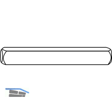 MACO HS Vierkantstift Griff innen/au�en, TS68, VK 10x138 mm, Stahl (30016)