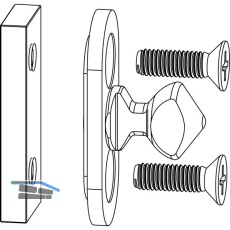 MACO HS Verriegelungsbolzen Standard, komplett f�r Schema C/L, silber (103261)