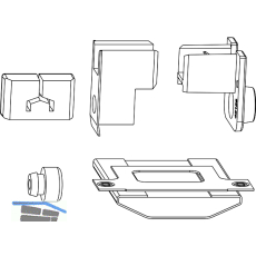 MACO HS Zubeh�r f. F�hrung oben univ. nieder, 68/23, Schema A, silber (101755)