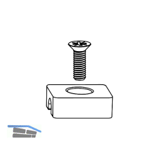 MACO HS Verriegelungsblock 300/400 kg, silber (103060)