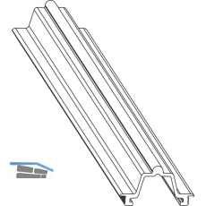 MACO Fiber-Therm Laufschiene unten hoch, H=15 mm, L=6500 mm, Alu silber (466688)