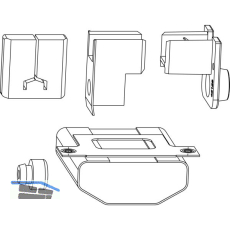MACO HS Zubeh�r f. F�hrung oben mit Blende, 68/28 mm, Schema A, silber (101751)
