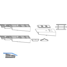 MACO Fiber-Therm Zubeh�r 98/28, Laufschiene flach, Schema A, silber (102729)