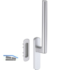 MACO HS Griffgarnitur 12, innen, TS 56-68 mm, Alu silber eloxiert (103632)