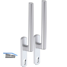 MACO HS Griffgarnitur 12, PZ innen/au�en, TS 56-68 mm, silber (103668)