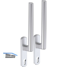 MACO HS Griffgarnitur 12, PZ innen/au�en, TS 69-78 mm, silber (103674)