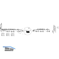 MACO HS Grundkarton Laufwagen 300 kg ohne Bolzen, mit B�rsten, silber (103559)