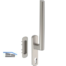 MACO HS Griffgarnitur 12, PZ innen, TS 69-78 mm, Alu titan eloxiert (103645)