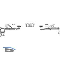 MACO HS Zubeh�r Standard f�r F�hrungsschiene oben fl�chenb�ndig, silber (104779)