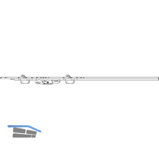 MACO HS Hakengetriebe PZ DM 37,5, FFH 735-1360 mm, Alu silber eloxiert (227753)