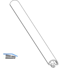 MACO HS Streifdichtung f�r Dichtungsschiene PVC, L=50 Meter, grau (466918)