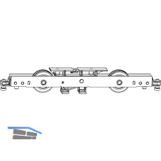 MACO HS Laufwagen mitte einzeln, ohne B�rsten, 300 kg, silber (214691)