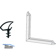 MACO HS Fl�geldichtung 1,5 x 2,5 m, Getriebeseite/unten, schwarz (476556)