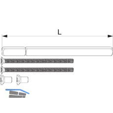 MACO HS Griffbefestigung-Set f�r Griff innen/Griff au�en, TS 58-92 mm
